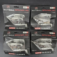 LOT OF 4 LIVETARGET BAITBALL SPINNER RIG 1/2OZ MNSR14MD855 Med Pearl White Sil.