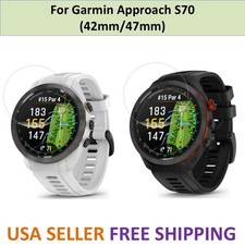 2 pcs Screen Protector TPU Clear Film Cover for Garmin Approach S70 Golf Watch