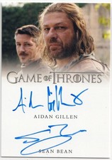 Game of Thrones Complete Series - Sean Bean / Aidan Gillen - Dual Auto Card
