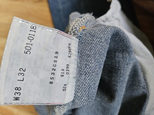 Levi’s 501 Vintage Made In USA Men’s Denim Jeans Straight Leg Size 38 x 32 - Picture 10 of 10