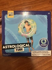 Inflatable ASTROLOGICAL Pool Float Tube Ring 40" Diameter High Five NIB NEW
