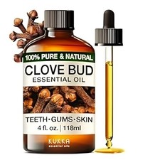 100 Pure Clove Oil - 4 Fl Oz Essential 4.00 Pack of 1 ,