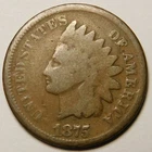 1875 Indian Head Cent Penny G-VG  "Not Cleaned -Actual Coin Pictured"