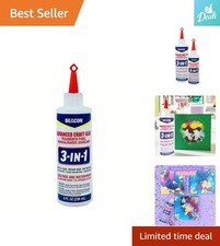 Advanced 3-in-1 Craft Glue - 8 Oz Waterproof Adhesive for Wood and Fabrics