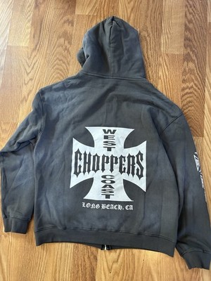 West Coast Choppers Patched Wash Zip-Up Hoodie Men's Black