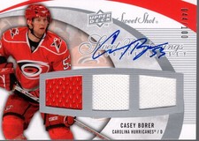 2007-08 Sweet Shot Rookie Jersey Auto #150 Casey Borer /100 - HKY