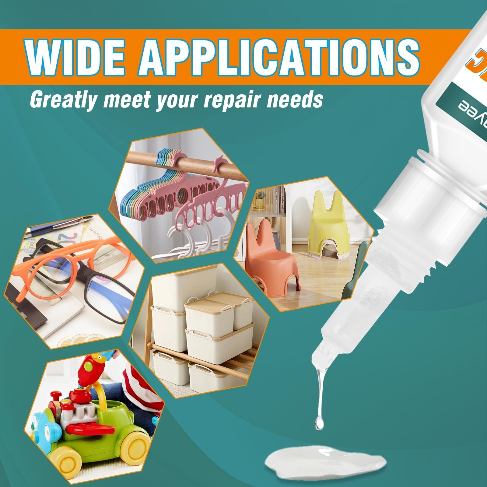 Plastic Glue, Fast-Dry Clear Super Adhesive for Model, Acrylic, PVC, DIY (30g)