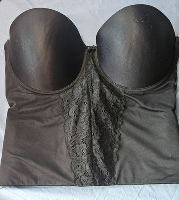 READ Plus Sexy Black Lace Bustier Corset Top 44DD   Goth, Burlesque, Halloween