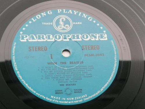 WITH THE BEATLES  1963  NEW ZEALAND   LP    PARLOPHONE PCSM.  3045