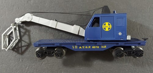 Lionel Spur O Santa Fe Flachwagen mit Krankabine 6-6576: gebraucht schön @@