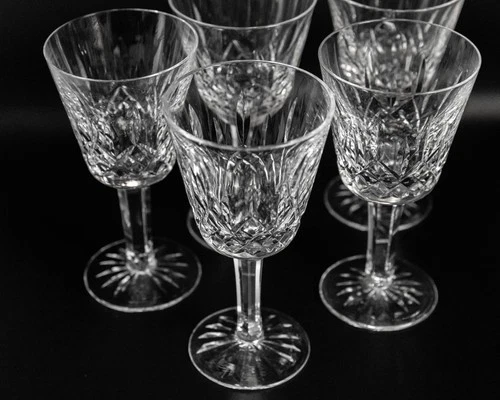 VTG Set of 5 Waterford Crystal LISMORE 6" Glasses