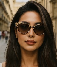 $72 Women's Italian Sunglasses 022 ZEB.041 BLACK  55/15/140 + Case
