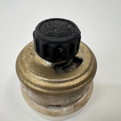 Vintage  Perkins Rotary Light Wall Switch Metal & Porcelain  2'' Diameter