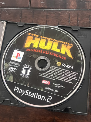 The Incredible Hulk Ultimate Destruction (Sony Playstation 2, 2005) DISC ONLY