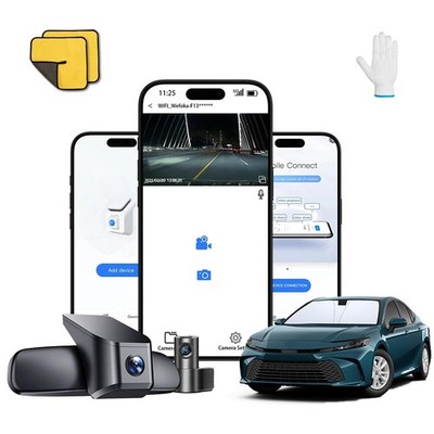 OEM 4K Front 1080p Rear Dash Cam for Toyota Camry 2021-2024 WiFi GPS