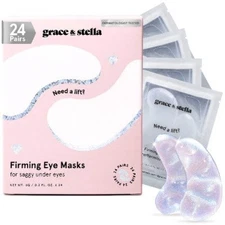Grace & Stella Firming Under Eye Masks White 24ct - New