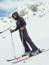 Free People FP Movement All Prepped Snow Ski Suit Black Women's Size Large NWT