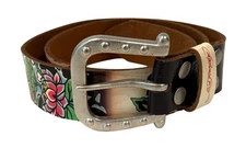 Ed Hardy by Christian Audigier Dedicated to the One I Love Belt Size Med NWOT