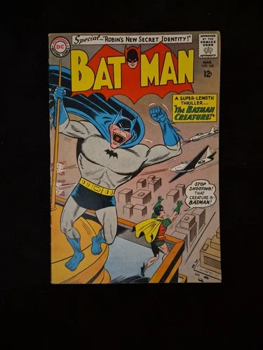 Batman #162 Unrestored Silver Age Superhero Vintage DC Comic 1964 FN+