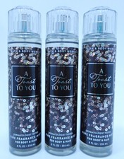 3 BATH  BODY WORKS A TOAST TO YOU FINE FRAGRANCE MIST BODY SPRAY 8 oz NEW