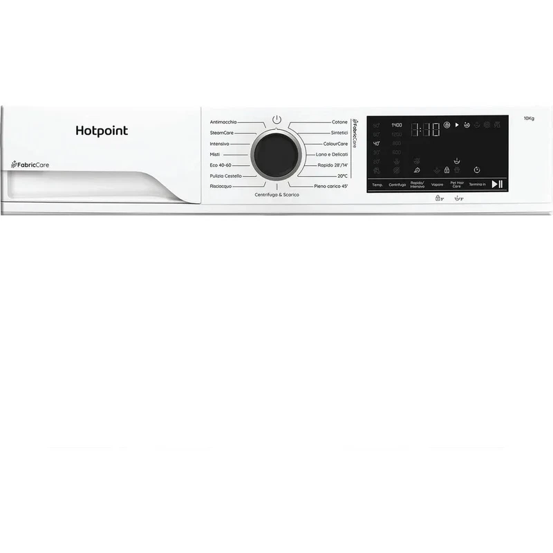 Lavatrice HOTPOINT 10 KG Bianco 1400 Giri Classe A Programma Rapido 30 minuti, fotografia 5 di 8