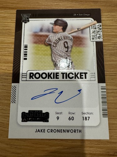 Jake Croneworth 2021 Contenders Rookie Ticket Auto Autograph #141 SD Padres