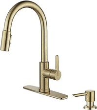 Glacier Bay HD67780-104405 1-Handle Pull-Down Sprayer Faucet, Turbo - Matte Gold
