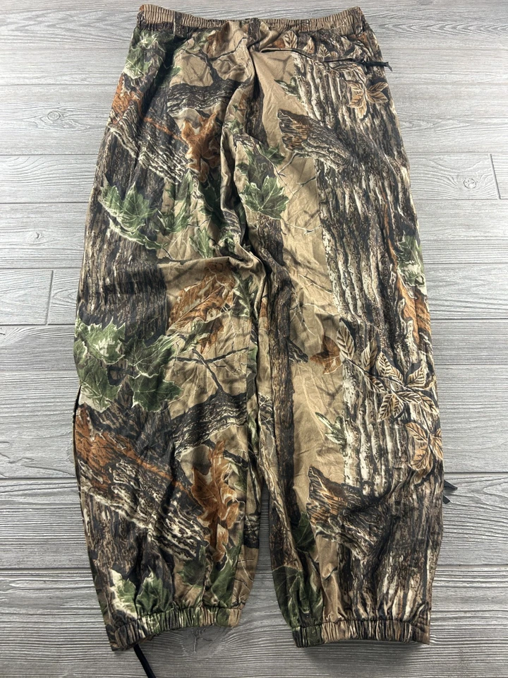 Cabelas Real Tree Outdoor Gear Men's Camo Pants Zip Mesh Lined Size XL Wind - Image 3 of 4