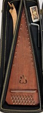 Archie Smith Handmade Wooden Bowed Psaltery Dulcimer Instr. w/Case Accessories
