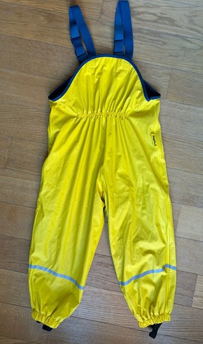Mädchen Gefüttert Matsch Hose Regenhose Playshoes Gr. 104 Gelb Winter wNEU - Bild 3 von 4