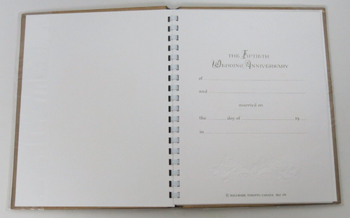 Vintage Hallmark Our Golden Wedding Anniversary 50 Years Celebration Album Book - Picture 4 of 6