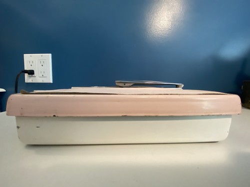 VTG BORG Bathroom Scale Chrome Handle Pale Pink Art Deco Circles 9.5x11” - Picture 6 of 10