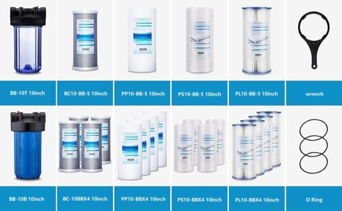Geekpure Whole House PP Sediment Water Filter 5 Mic 4.5 x 10 Pack 4 - Picture 8 of 8