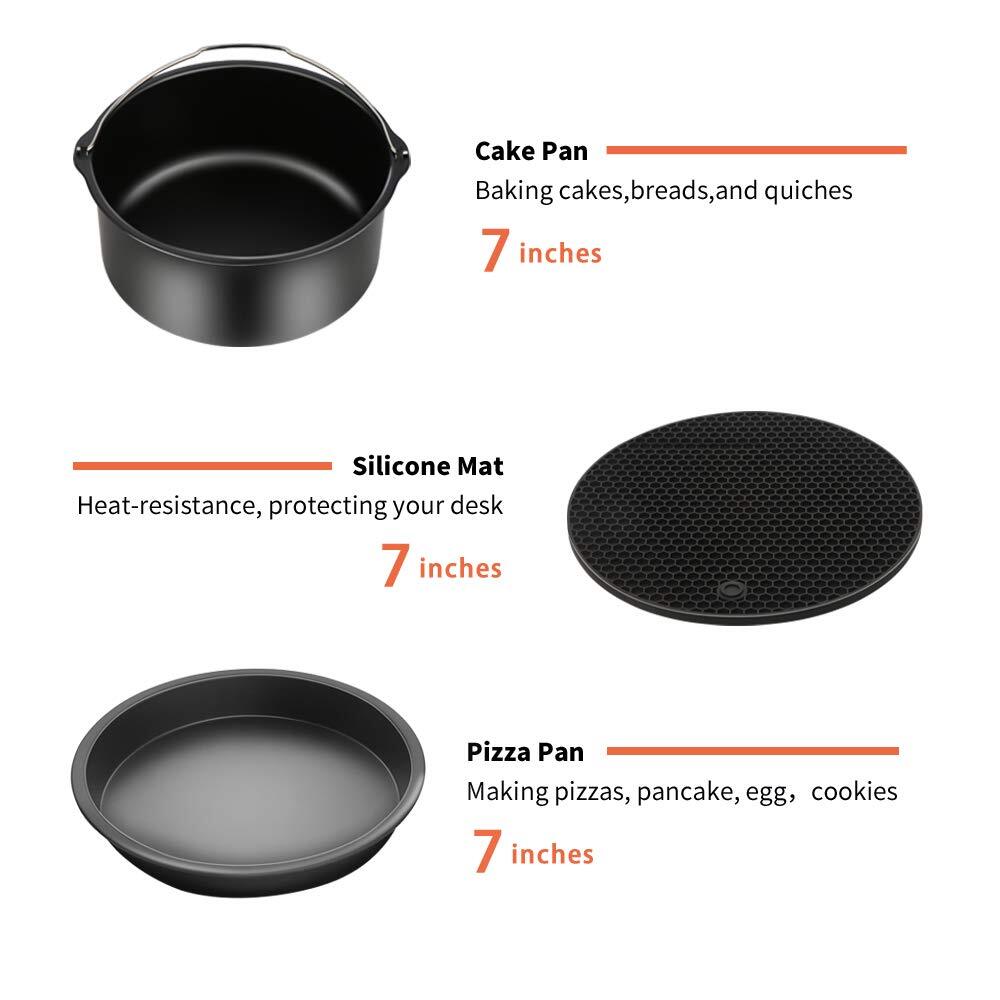 9-Piece Air Fryer Accessories Compatible with Gowise Gourmia Cozyna Ninja Models
