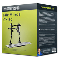 Menabo FahrradträGer Cobra Plus Schwarz/Silber FüR Mazda CX-30 DM - 3 FahrräDer