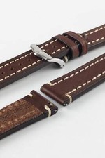 Hirsch LIBERTY Leather Watch Strap in BROWN