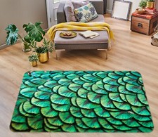 3D Peacock Feathers 056 Non Slip Rug Mat Room Mat Elegant Photo Carpet Coco