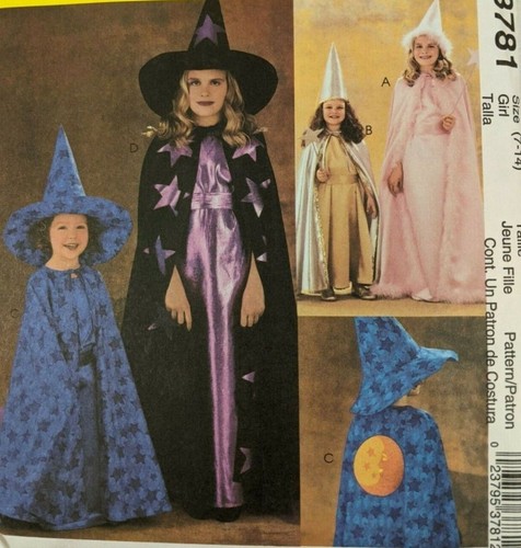 McCall's Patrón de Costura 3781 DISFRACES MÁGICOS HADA BRUJA Niña Talla 7-14 SIN CORTAR - Imagen 2 de 4