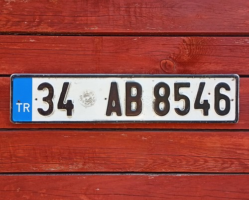 TURKEY/TURKISH License Plate from Europe
