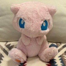 Pok mon Center Original Big Fluffy Mew Plush Doll 37cm Poke Plush Japan Used