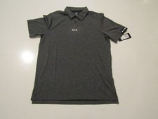 OAKLEY Short Sleeve Heather Gray Aero Ellipse Polo Shirt Size Small S NWT Mens