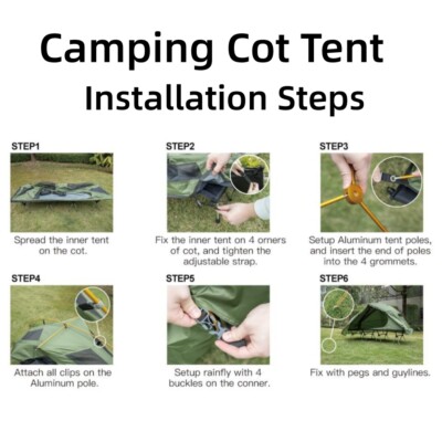 Multifunctional Folding Camping Cots for Adults / Elevated Multifunctional Folding Camping Cots for Adults / Elevated
