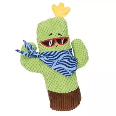 Zanies Dog Plush Toy, Squeaker Squeaky, Sassy Cacti Cactus with