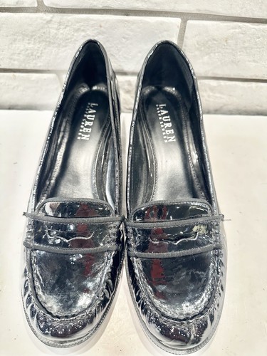Lauren Ralph Lauren penny loafers women's 7.0 patent leather shoes - 第 2/12 張圖片