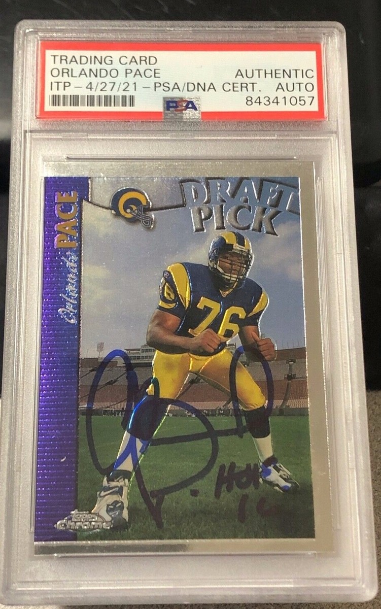 DJ CELORY WORLD CELO CUP 1994-2001 直筆サイン ORLANDO PACE PSA/DNA 1997 Topps Chrome Signed Auto Rookie RC Ohio
