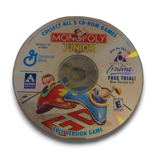 Monopoly Junior PC CD- ROM, Window 95/98, Hasbro, 1999