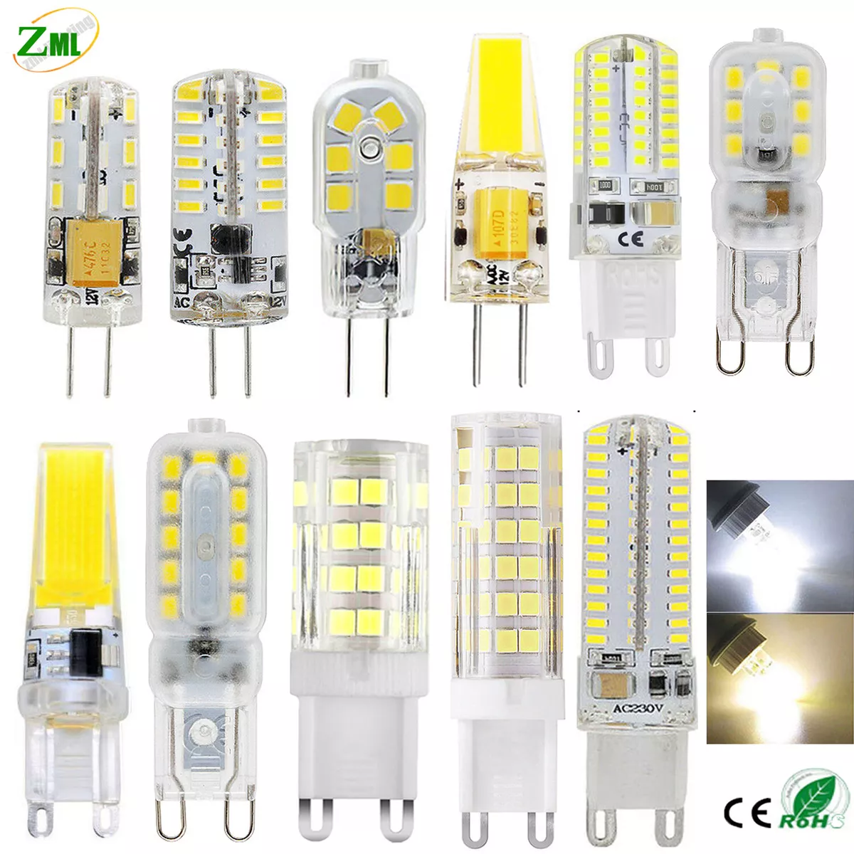 3 ampoules halogène, capsule G9, 920lm = 67W, blanc chaud, dimmables,  LEXMAN