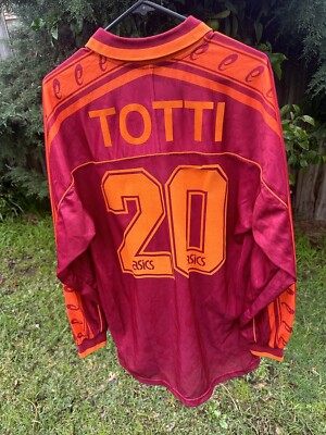 AS Roma 1995/96 Home (Long Sleeve) Totti #20 (Large) | eBay Australia