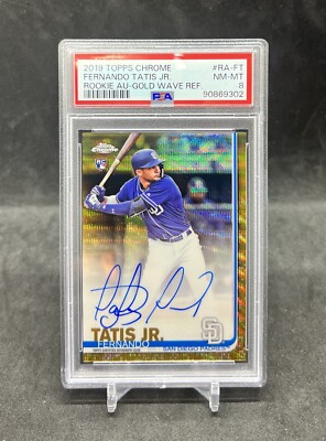 Fernando Tatis Jr - Padres - 2019 Topps Chrome GOLD WAVE RC AUTO 