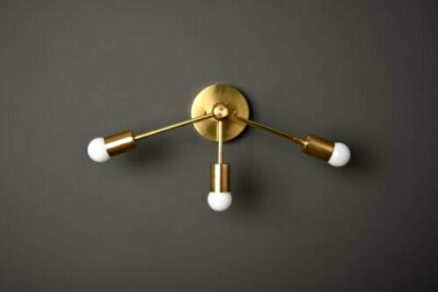 Mid Century Modern Industrial Wall sconce Light Handmade Vanity brass light
